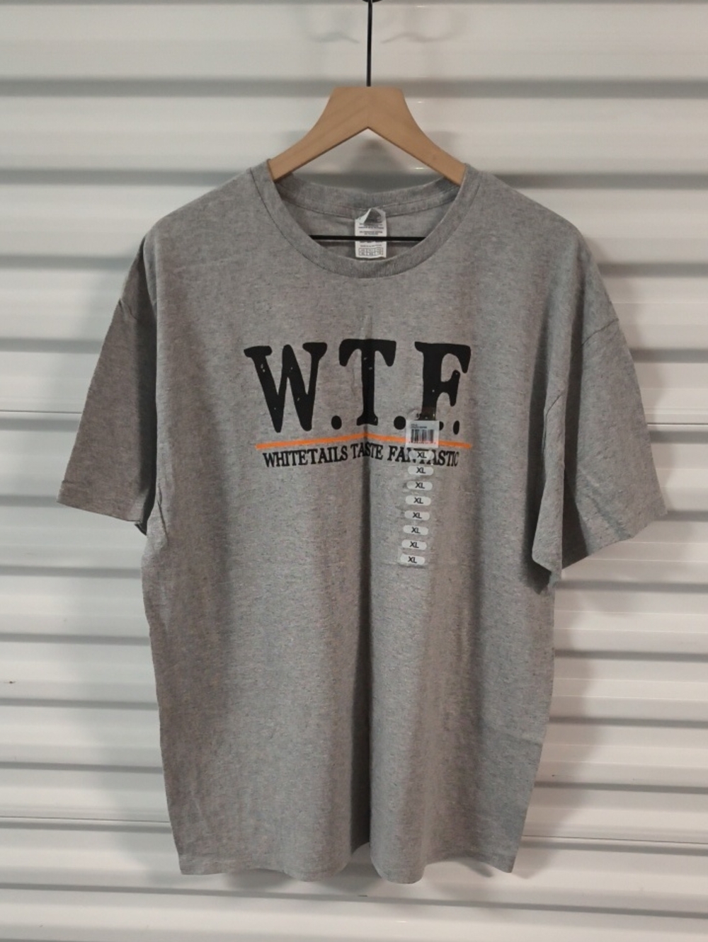 W.T.F Whitetails Taste Fantastic Crewneck Short Sleeve T-shirt XL NWT